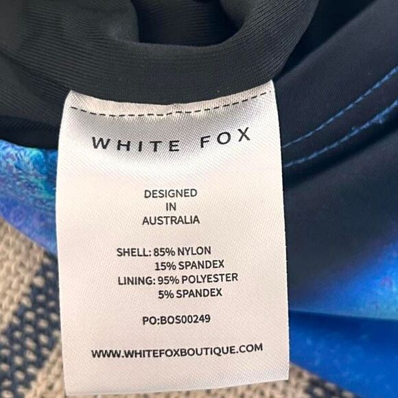 WhiteFox Life On Mars Blue Strapless Mini Bodycon Dress NWT M | Cosmic Core - Picture 7 of 8